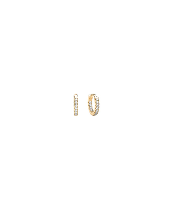 ANI Jewels - Stone Huggie Hoops Gold