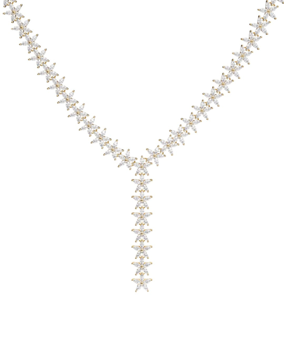 ANI Jewels - Flower Necklace Gold - Guldhalsband