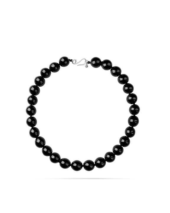 ANI Jewels - Large Black Bead Necklace