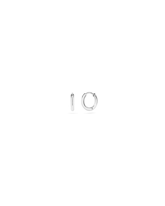 Plain Huggie Hoops Silver