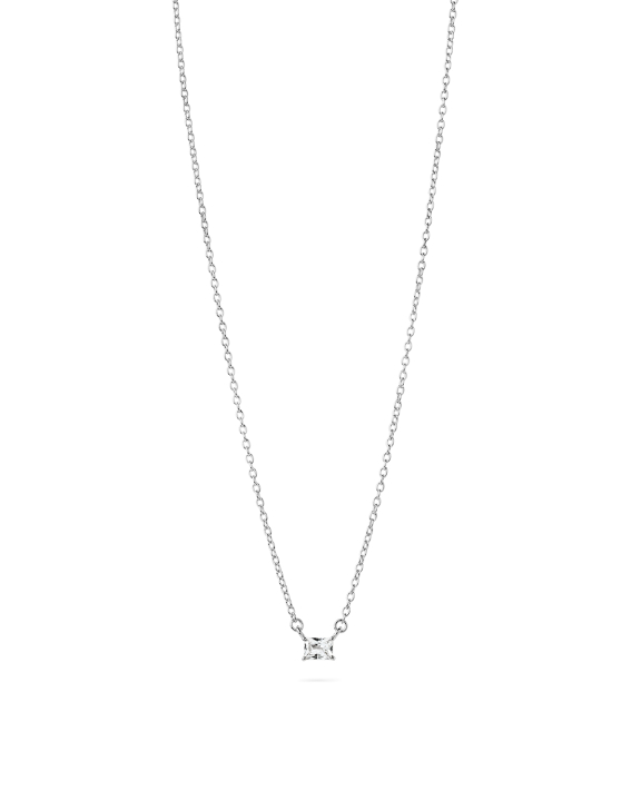 ANI Jewels - Baguette Chain Necklace Silver - Silverhalsband