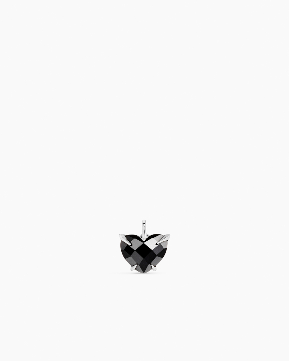 ANI Jewels - Black Heart Pendant Silver