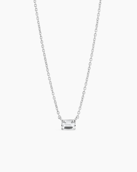 ANI Jewels - Emerald Necklace Silver - Silverhalsband