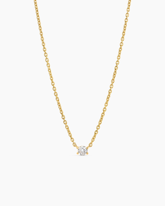 ANI Jewels - Solitaire Necklace Gold - Guldhalsband