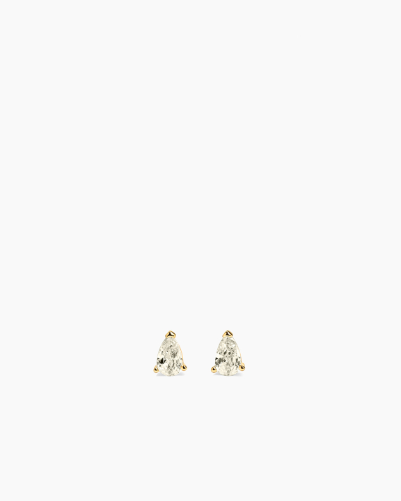 ANI Jewels - Pear Studs Ivory Gold