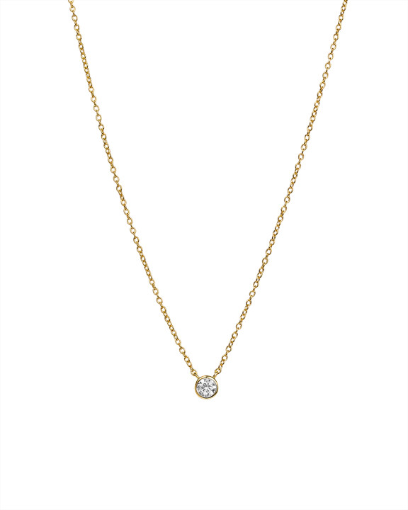 ANI Jewels - Bezel Chain Necklace Gold - Guldhalsband