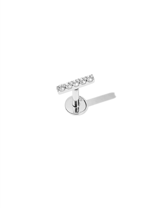 ANI Jewels - Long Stone Labret Silver