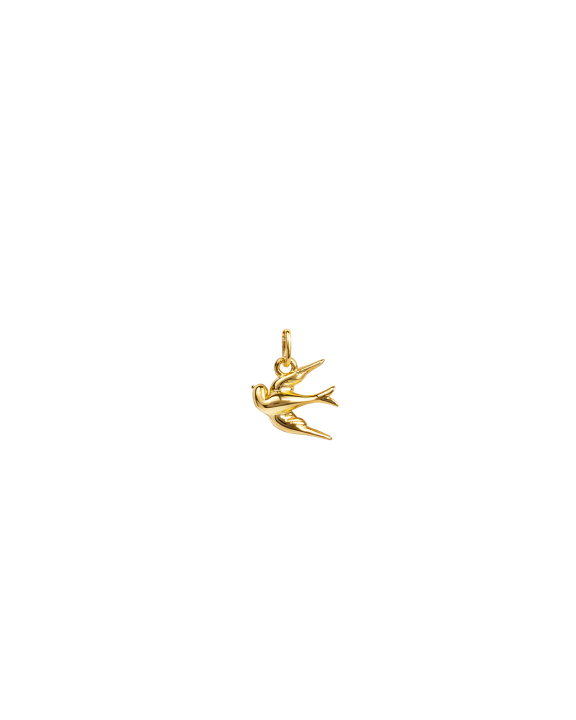 Swallow Charm Gold