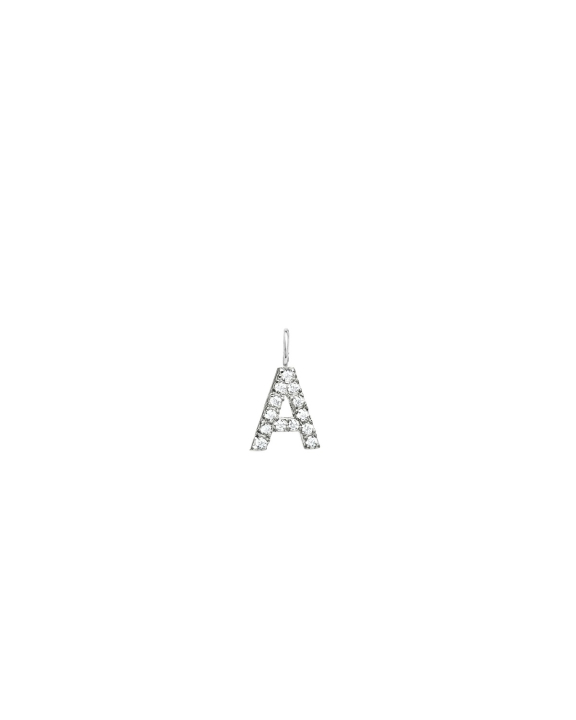 ANI Jewels - Stone Letter Charm Silver