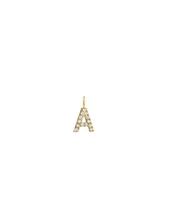 ANI Jewels - Stone Letter Charm Gold