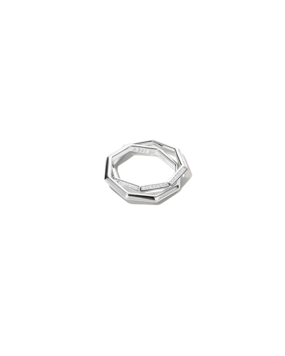 ANI Jewels - Double Octagon Ring Silver - Silverring