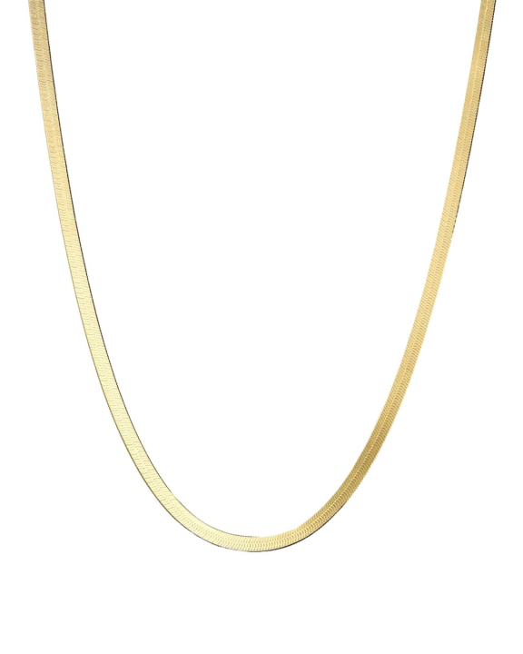 ANI Jewels - Herringbone Necklace Gold - 41 cm - Guldhalsband
