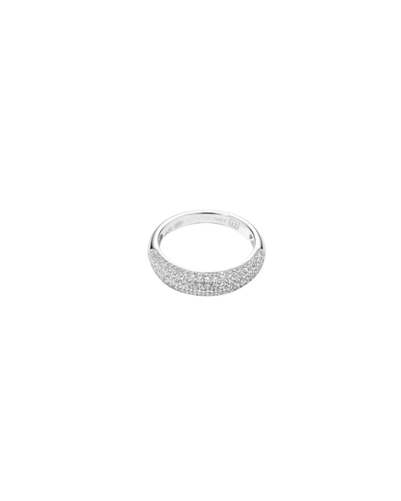 ANI Jewels - Half Pavé Ring Silver - Silverring