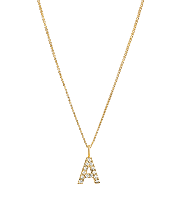 ANI Jewels - Letter Charm Necklace Gold - Bokstavshalsband - Guld