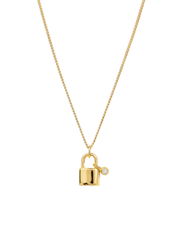 ANI Jewels - Lock Necklace Gold - Guldhalsband