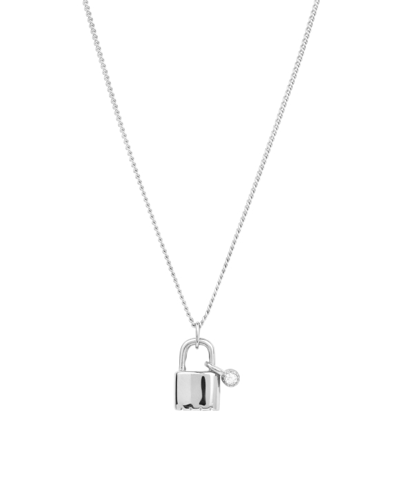 ANI Jewels - Lock Necklace Silver - Silverhalsband