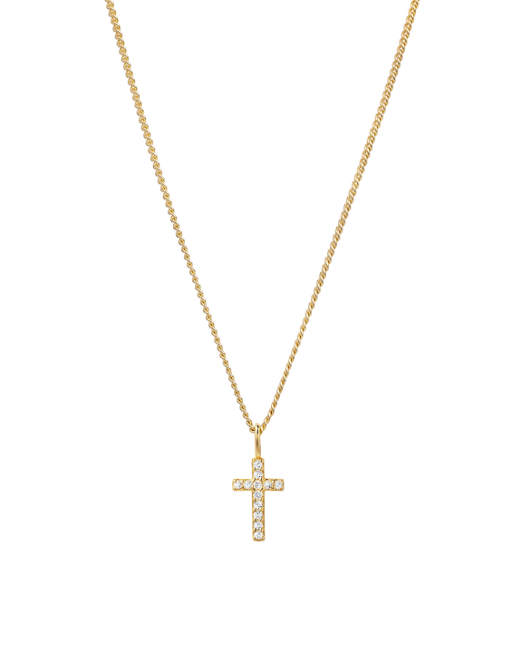 ANI Jewels - Cross Charm Necklace Gold - Guldhalsband