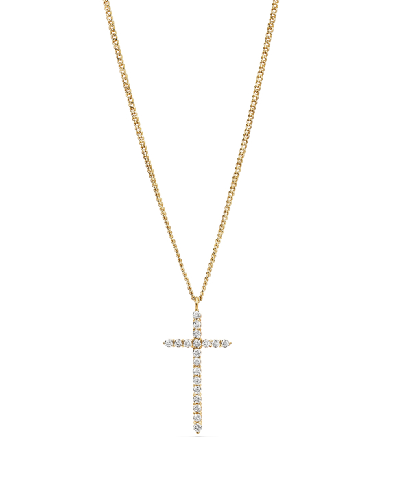 Large Cross Necklace Gold