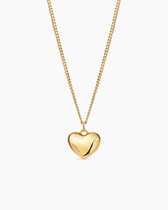 ANI Jewels - Heart Pendant Necklace Gold - Guldhalsband