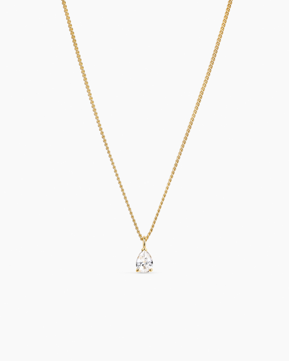 Pear Necklace Gold