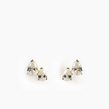 Doppio Pera Studs Gold