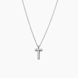 Stone Letter Charm Necklace Silver