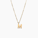 Plain Letter Necklace Gold