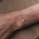 Solitaire Chain Bracelet Silver