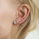 Stud Earrings Gold - 4 mm