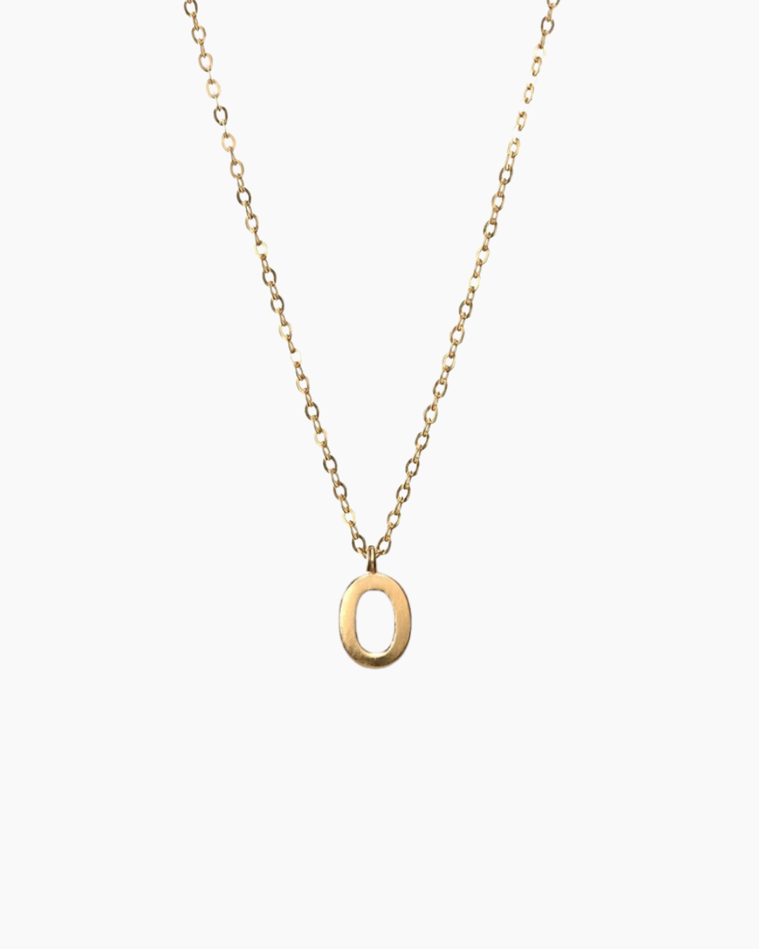 Plain Letter Necklace Gold
