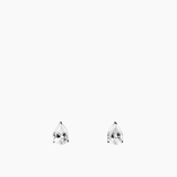 Pear Studs Small Silver