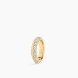 Rivetto Half Pavè Ring Large Gold