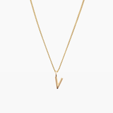 Letter Charm Necklace Gold