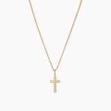 Cross Charm Necklace Gold