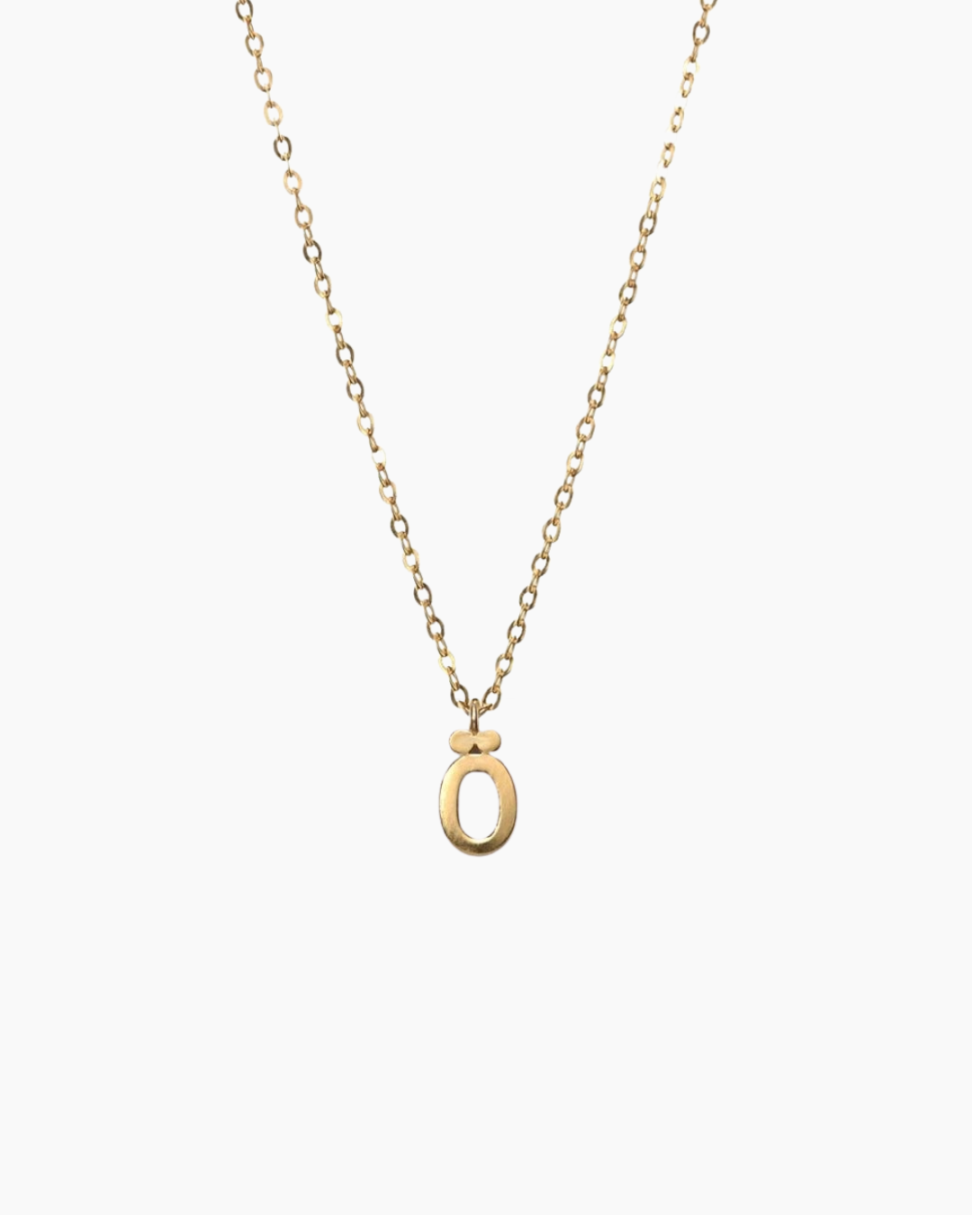 Plain Letter Necklace Gold