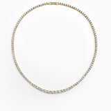 Dropped Tennis Necklace Gold