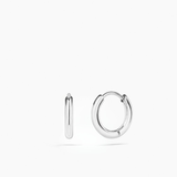 Plain Huggie Hoops Silver