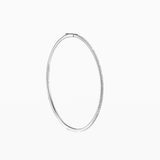 Stone Cuff Bracelet Silver