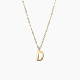 Plain Letter Necklace Gold
