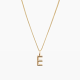 Letter Charm Necklace Gold