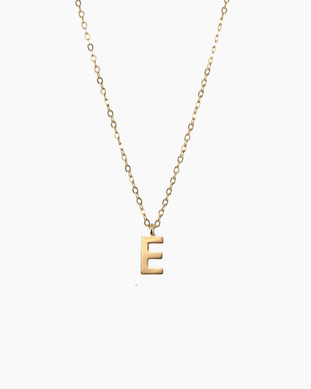 Plain Letter Necklace Gold