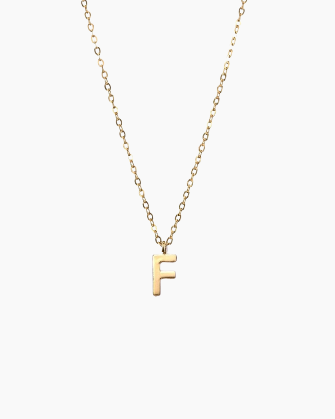 Plain Letter Necklace Gold