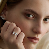 Double Pear Ring Gold