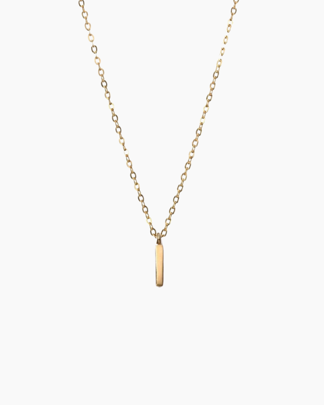 Plain Letter Necklace Gold