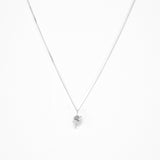 Clover Pavé Necklace Silver