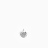Heart Pavé Charm Silver