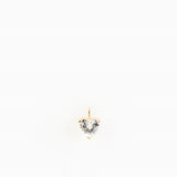 Heart Stone Charm Gold