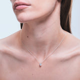 Heart Stone Charm Silver