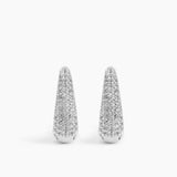 Pavé Ellipse Earrings Silver