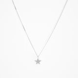 Star Pavé Necklace Silver